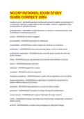 NCCAP NATIONAL EXAM STUDY GUIDE CORRECT 100&percnt;