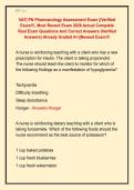 VATI PN Pharmacology Assessment Exam &vert;&vert;Verified  Exam&excl;&excl;&excl;&comma; Most Recent Exam 2026 Actual Complete  Real Exam Questions And Correct Answers &lpar;Verified  Answers&rpar; Already Graded A&plus;&vert;&vert;Newest Exam&excl;&excl;&excl;