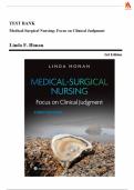 Test Bank for Medical-Surgical Nursing&colon; Focus on Clinical Judgment 3rd Edition by Linda Honan&period;&vert;All chapters covered&comma; Latest Update&period;