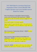 WGU D635 Objective Assessment Final Exam  Preparation Version 1 Newest 2026-2027 With  Complete Questions And Correct Detailed Answers&vert;  Brand New Version&excl; 
