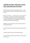 CERTIFIED LIFE SAFETY SPECIALIST CLSS-HC FINAL EXAM PAPER 2026 TEST PAPER
