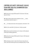 CERTIFIED LIFE SAFETY SPECIALIST CLSS-HC EXAM PREP 2026 FULL EXAMINATION Q&A 100&percnt; CORRECT