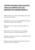 CERTIFIED SUSTAINABLE DESIGN ASSOCIATE CSWA-SD EXAMINATION TEST 2026 QUESTIONS WITH ANSWERS GRADED A&plus;