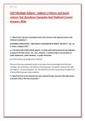 CSET Multiple Subject - Subtest 1 History and Social science Test Questions Complete And Outlined Correct Answers 2026