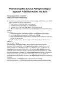 Pharmacology for Nurses A Pathophysiological Approach 7th Edition Adams Test Bank Package with Solution 2025&sol; 2026 Complete Nursing Pharmacology Study Resource