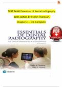 Test Bank For Essentials of Dental Radiography for Dental Assistants and Hygienists 10th Edition By Evelyn Thomson&comma; Orlen Johnson&period;Latest update&comma; Graded A&plus;&period;