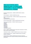 WGU D115 PATHO UNIT 5 HEMATOLOGIC SYSTEM EXAM QUESTIONS & VALID CORRECT ANSWERS ALL PASSED