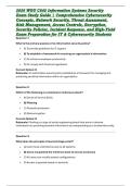 2026 WGU C845 Information Systems Security Exam Study Guide &vert; Comprehensive Cybersecurity Concepts&comma; Network Security&comma; Threat Assessment&comma; Risk Management&comma; Access Controls&comma; Encryption&comma; Security Policies&comma; Incident Response&comma; and High-Yield Exam Preparation fo
