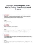 Minnesota Special Engineer Boiler License Practice Exam Questions and Answers Converted Package with Solution 2025&sol; 2026 Complete Boiler Safety and Certification Study Resource