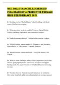 WGU D023 FINANCIAL LEADERSHIP FULL EXAM SET & PREDICTIVE PACKAGE HIGH PERFORMANCE 2026