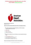 ACLS Exam updated Version 2025-2026 questions with verified answers GRADED&plus; 100&percnt; Correct Answers