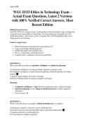 WGU D333 Ethics in Technology Exam &ndash; Actual Exam