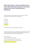 NR222 Exam 2 Health and Wellness Review Latest 2025-2026 Update Converted Questions and Answers Package with Solution Complete Nursing Health and Wellness Study Resource