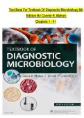 Test Bank For Textbook Of Diagnostic Microbiology 6th   Edition By Connie R&period; Mahon   Chapters 1 - 41 