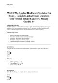 WGU C784 Applied Healthcare Statistics OA Exam &ndash; Complete Actual Exam Questions with Verified answers