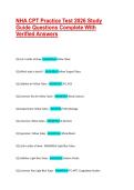 NHA CPT Practice Test 2026 Study Guide Questions Complete With Verified Answers &vert; 100&percnt; Pass