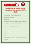 FREC course &lpar;initial&rpar; Exam Questions and Answers 100&percnt; PASS