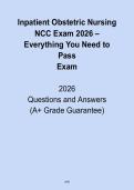 Inpatient Obstetric Nursing NCC Exam 2026 &vert; Everything You Need to Pass