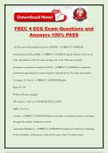 FREC 4 ECG Exam Questions and Answers 100&percnt; PASS