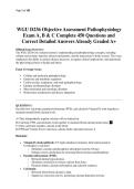 WGU D236 Objective Assessment Pathophysiology Exam A&comma; B & C Complete 450 Questions and Correct