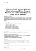 WGU C458 Health&comma; Wellness&comma; and Fitness Objective Assessment Exam &ndash; Complete Questions with Verified