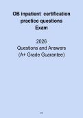 OB Inpatient 2026 Certification Practice Questions &vert; Exam-Focused Review