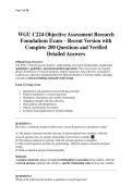 WGU C224 Objective Assessment Research Foundations Exam &ndash; Recent Version with Complete