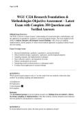 WGU C224 Research Foundations & Methodologies Objective Assessment &ndash; Latest Exam with Complete