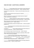 SCM 455 EXAM 1 QUESTIONS & ANSWERS