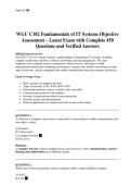 WGU C182 Fundamentals of IT Systems Objective Assessment &ndash; Latest Exam 