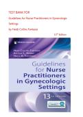 Test Bank For Guidelines for Nurse Practitioners in Gynecologic Settings 13th Edition By Heidi Collins Fantasia&vert; All Chapters 1-26 Covered