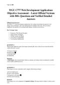 WGU C777 Web Development Applications Objective Assessment &ndash; Latest Official Versions with 500&plus; Questions and Verified Detailed Answers&period;pdf