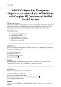 WGU C429 Operations Management Objective Assessment &ndash; Latest Official Exam