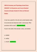 HESI A2 Anatomy and Physiology Actual Exam  2026&sol;2027 &vert; All Questions and Correct Detailed  Answers &vert;Already Graded A&plus;&vert; New and Revised  Edition