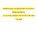 Test Bank for Pathophysiology Online&colon; The Biologic Basis for Disease in Adults and Children 8th Edition by Kathryn L&period; McCance & Sue E&period; Huether &vert; Verified Answers & Study Guide &vert; Latest 2025&sol;2026 Edition
