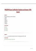 PHR&sol;SPHR Exam Certification Questions and Answers 100&percnt; Correct