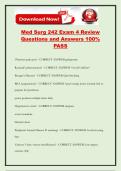 Med Surg 242 Exam 4 Review Questions and Answers 100&percnt; PASS