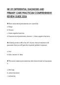 NR 511 DIFFERENTIAL DIAGNOSIS AND PRIMARY CARE PRACTICUM COMPREHENSIVE REVIEW GUIDE 2026