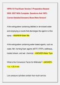 NFPA 10 Final Exam Version 3 Preparation Newest  2026- 2027 With Complete  Questions And 100&percnt;  Correct Detailed Answers&vert; Brand New Version&excl;