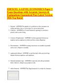 EDEXCEL A-LEVEL ECONOMICS Paper 3 Exam Questions with Accurate Answers & Explanations Guaranteed Pass Latest Version 2026 Top Rated 