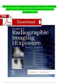 Test Bank for Fauber&rsquo;s Radiographic Imaging and Exposure&comma; 7th Edition &vert; Terri L&period; Fauber &vert; Chapters 1&ndash;10 Complete &vert; Radiologic Technology Exam Prep 2025&sol;2026