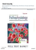 Test bank with complete answer guide &ndash; Davis advantage for pathophysiology&colon; Introductory concepts and clinical perspectives &lpar;3rd edition&rpar; By Theresa Capriotti &vert; All chapters covered &vert; Rated A&plus; &vert; Latest edition