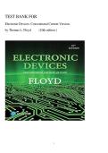 TEST BANK FOR Electronic Devices&colon; Conventional Current Version&comma; by Thomas L&period; Floyd &lpar;10th edition &rpar;Latest 2026