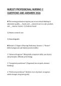 NUR2571 PROFESSIONAL NURSING 2 QUESTIONS AND ANSWERS 2026