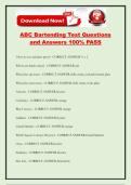 ABC Bartending Test Questions and Answers 100&percnt; PASS