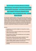 Key Concepts in Nursing Research - NURSING RESEARCH EXAM STUDY GUIDE 2025&sol;2026 ACCURATE QUESTIONS AND CORRECT DETAILED ANSWERS WITH RATIONALES &vert;&vert; 100&percnt; GUARANTEED PASS <BRAND NEW VERSION>