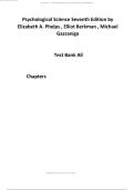 Complete Test Bank &mdash; Psychological Science&comma; 7th Edition &mdash; Elizabeth A&period; Phelps&comma; Elliot T&period; Berkman & Michael S&period; Gazzaniga &mdash; All Chapters Covered 1&ndash;15 &lpar;Latest Update&rpar;