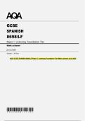 AQA GCSE SPANISH 8698&sol;LF Paper 1 Listening Foundation Tier Mark scheme June 2025