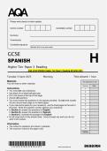 AQA GCSE SPANISH Higher Tier Paper 3 Reading QP JUNE 2025 