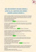 2026 HESI MATERNITY OB EXAM VERSION 3 LATEST ALL 60&plus; QUESTIONS AND CORRECT ANSWERS &vert;ALREADY GRADED A&plus;